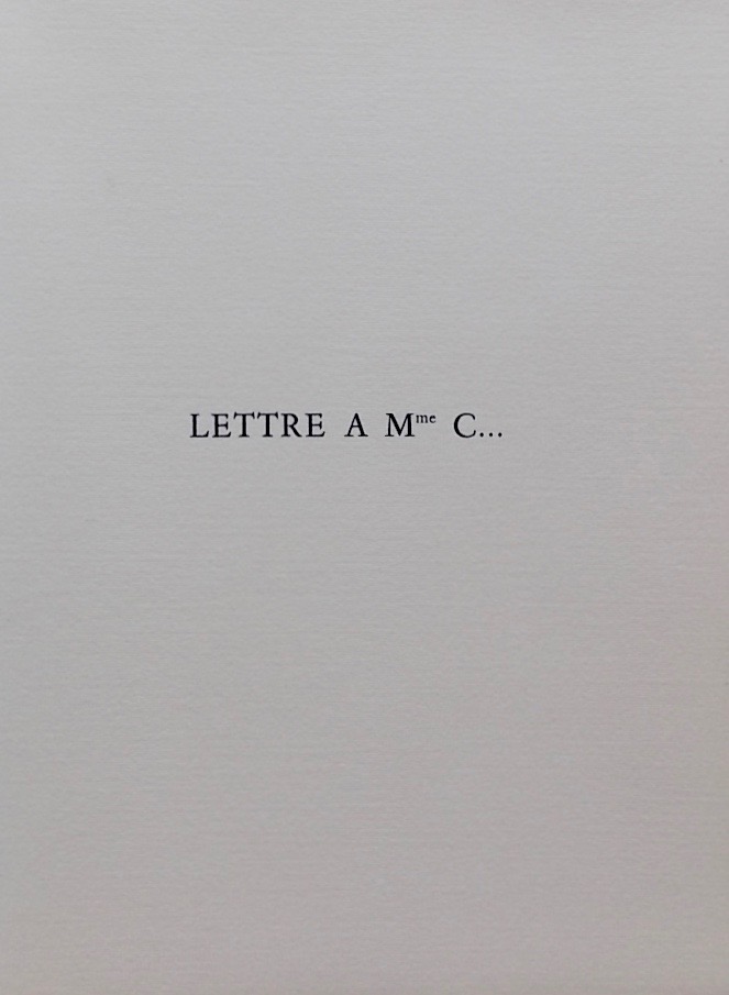 VALERY (Paul) Lettre à Madame C.... Paris, Grasset (coll. "Les Amis des Cahiers Verts"), 1928. – Image 3