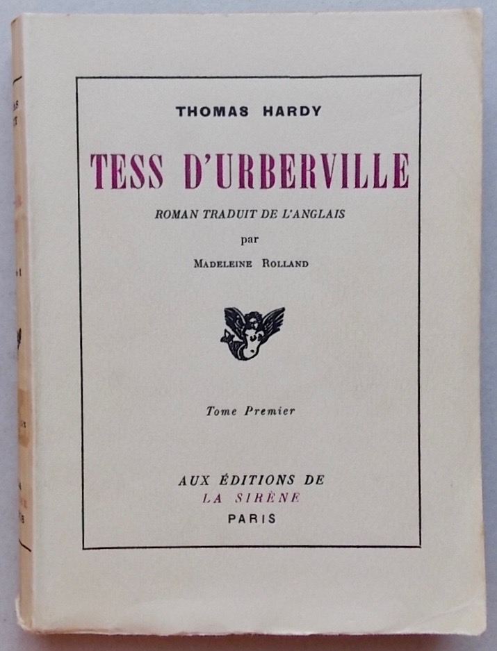 HARDY (Thomas) Tess d'Urberville. Paris, La Sirène, 1924.