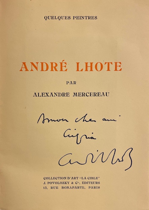 MERCEREAU (Alexandre) André Lhote. Quelques peintres. Paris, Collection d'Art " La Cible" - J. Povolozky & Cie, 1921. – Image 2