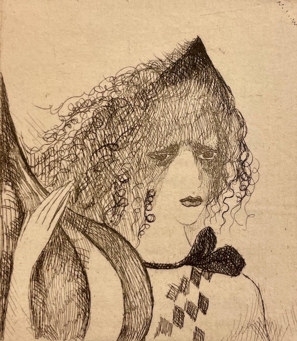 LAURENCIN (Marie) Eventail. Dix gravures, accompagnées de poésies nouvelles de Louis Codet, Jean Pellerin et de MM. Roger Allard, André Breton, Francis Carco, M. Chevrier, F. Fleuret, G. Gabor, Max Jacob, Valery Larbaud, A. Salmon. Paris, Editions de la Nouvelle Revue française, 1922. – Image 4