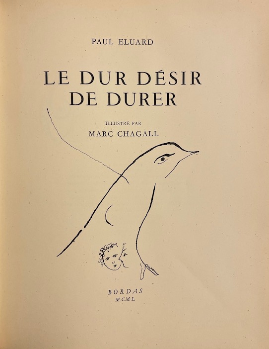 ELUARD (Paul) Le dur désir de durer, Paris, Bordas, 1950. – Image 2