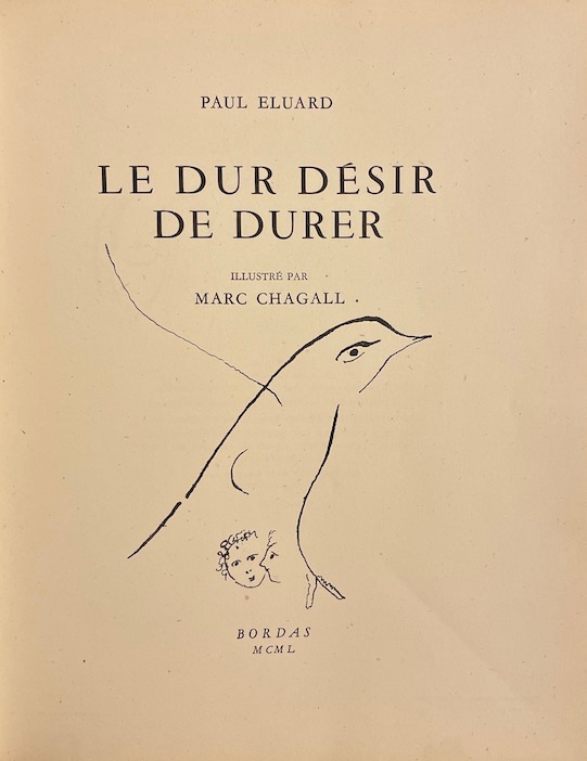 ELUARD (Paul) Le dur désir de durer, Paris, Bordas, 1950. – Image 2