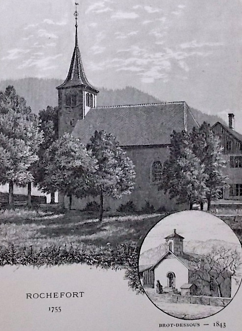 HUGUENIN (Oscar) Les clochers neuchâtelois. Neuchâtel, Delachaux & Niestlé, 1891. – Image 2
