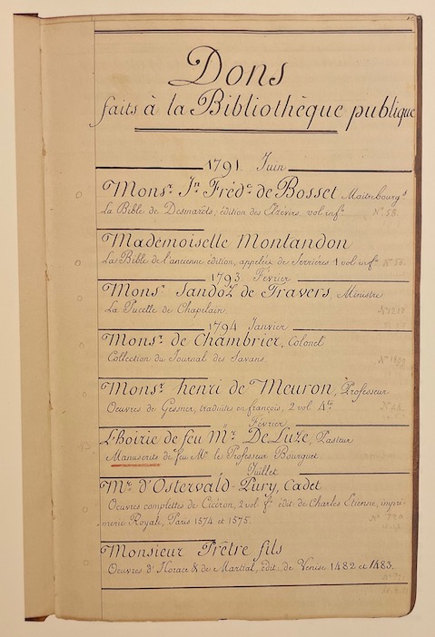 SCHLUP (Michel) et al. Bibliophiles et mécènes. Deux siècles de donations à la Bibliothèque de Neuchâtel. Neuchâtel, BPU (coll. "Patrimoine de la Bibliothèque Publique et Universitaire n° 7"), 2006. – Image 5