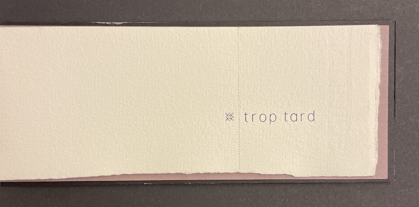 HÖLDERLIN (Friedrich) Trop tard. Toccalmato, Alma Charta (Coll. "Les heures contées"), 2019. – Image 2