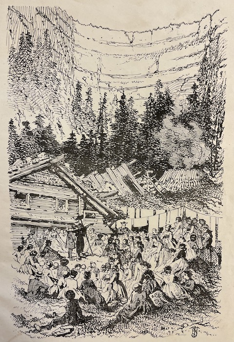 BACHELIN (Auguste) et al. Un jour au Creux du Vent. Voyage des Edoles Supérieures de jeunes filles de Neuchâtel. Le 10 juillet 1866. (Courses scolaires III). Neuchâtel, Lithographie H. Furrer, 1866.. – Image 4