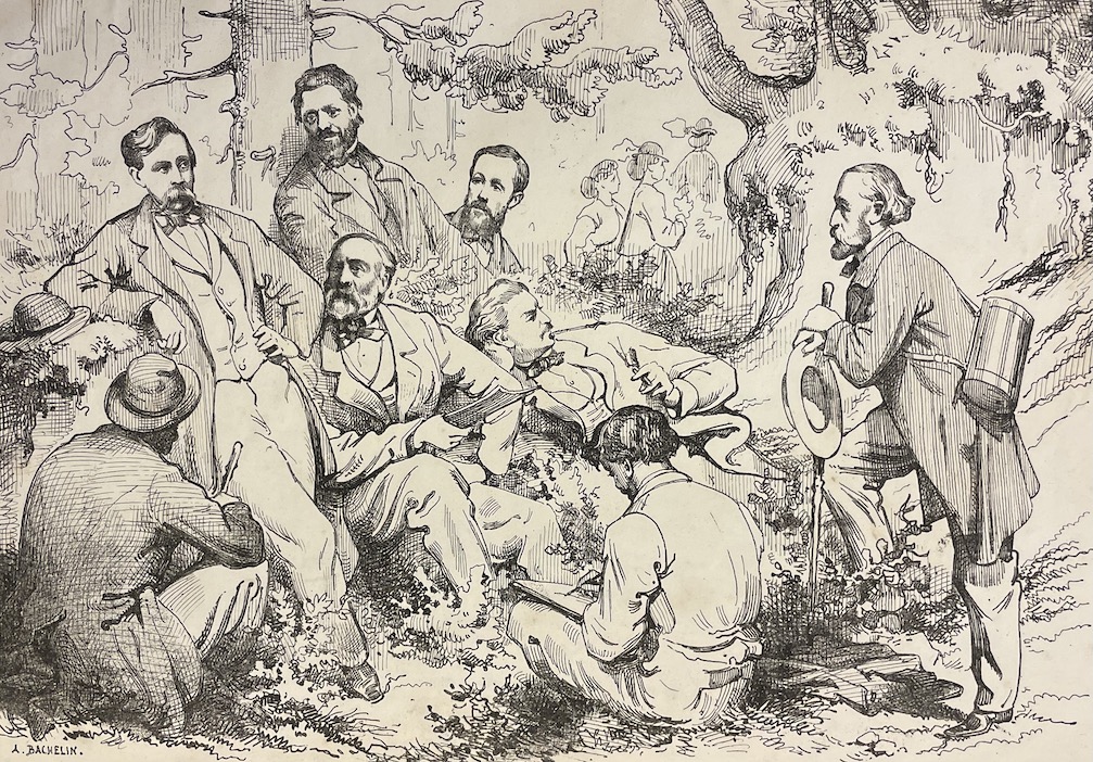 BACHELIN (Auguste) et al. Un jour au Creux du Vent. Voyage des Edoles Supérieures de jeunes filles de Neuchâtel. Le 10 juillet 1866. (Courses scolaires III). Neuchâtel, Lithographie H. Furrer, 1866.. – Image 5