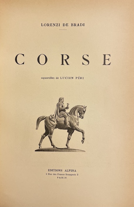 BRADI (Lorenzi de) Corse. Partis, Editions Alpina, 1936. – Image 4
