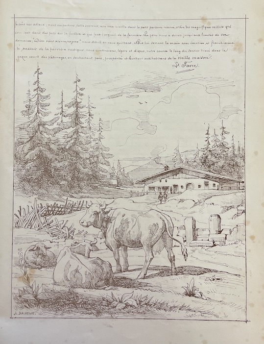 BACHELIN (Auguste) et al. Trois jours de vacances. Voyage des écoles industrielles dans le Jura neuchâtelois les 3, 4 et 5 juillet 1864. Neuchâtel, Delachaux et Sandoz - H. Furrer Lith., 1864. – Image 4